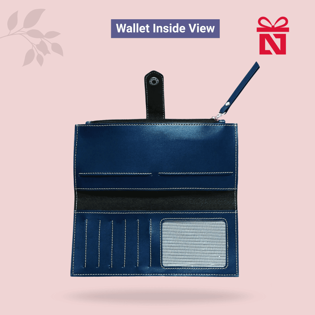 Blue Premium Customized Clutch For Women Customized For Her