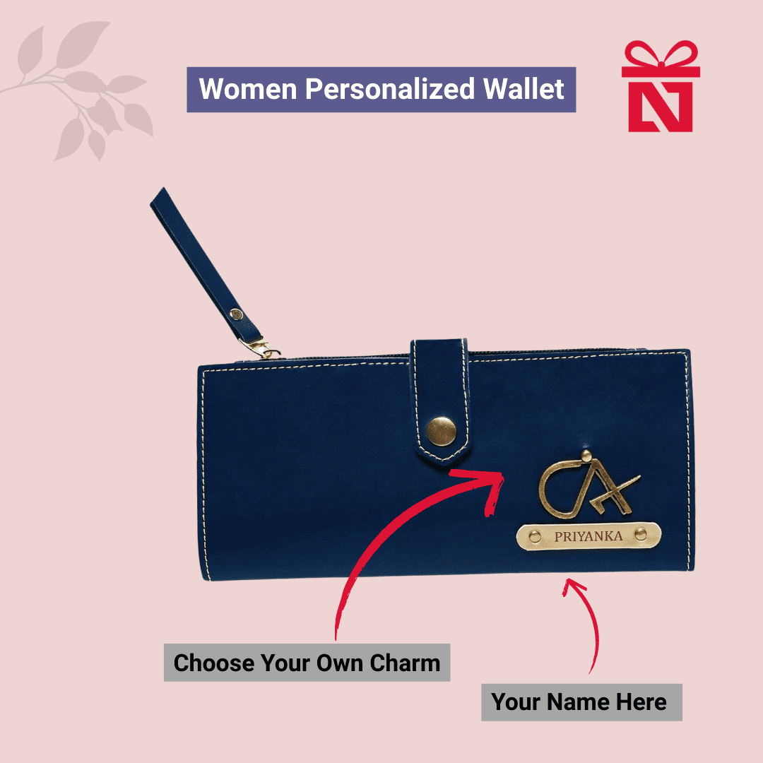 Blue Premium Customized Clutch For Women Customized For Her