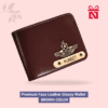 Brown Premium Faux Leather Glossy Wallet For Men Personalized For Style
