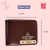 Brown Premium Faux Leather Glossy Wallet For Men Personalized For Style