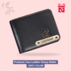 Grey Premium Faux Leather Glossy Wallet For Men Personalized For Style