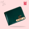 Olive Premium Faux Leather Glossy Wallet For Men Personalized For Style