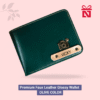 Olive Premium Faux Leather Glossy Wallet For Men Personalized For Style