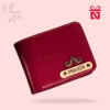 Red Premium Faux Leather Glossy Wallet For Men Personalized For Style