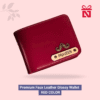 Red Premium Faux Leather Glossy Wallet For Men Personalized For Style