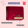 Red Premium Faux Leather Glossy Wallet For Men Personalized For Style
