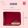 Red Premium Faux Leather Glossy Wallet For Men Personalized For Style